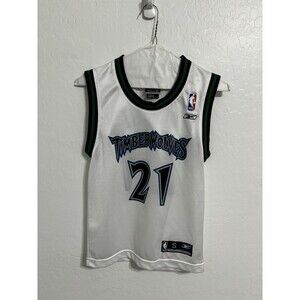 Vintage Kevin Garnett Minnesota Timberwolves Reebok Jersey White Mens S (G)